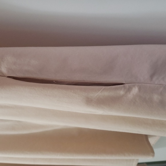 Dennis Basso Blush Button Down Cotton Spandex Flattering Tunic Top with Pockets - Picture 5 of 8